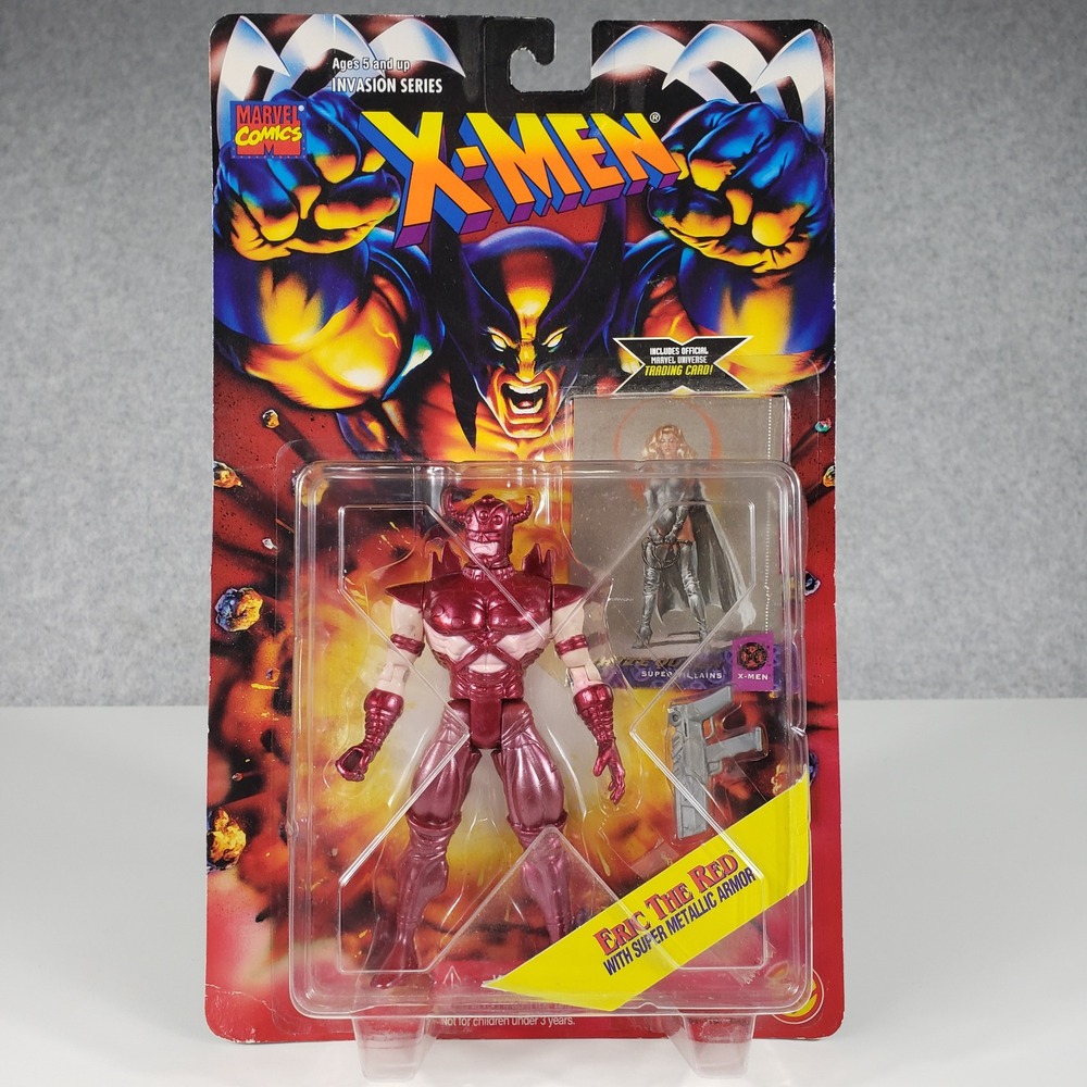 Vintage Toy Biz Marvel X-Men Eric The Red Action Figure‎ Metallic Armor 1995 New